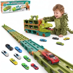 Camión dinosaurio Woopie con pista de coches de 2,1 m