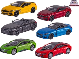 Modelo metálico de coche Kinsmart BMW 1:38 con mecanismo de retroceso y puertas que se abren