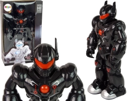 Robot negro interactivo con luces y sonidos