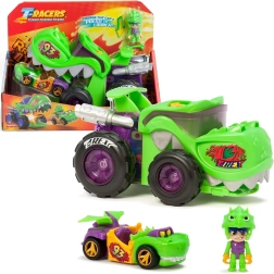 T-Racers T‑Rex Mega Wheels set con lanzador y piloto