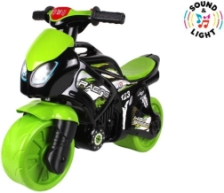 Moto correpasillos infantil verde y negra