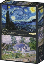 Puzle Noche estrellada y La casa en Auvers 2x500 piezas