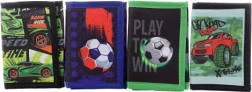Cartera infantil para niño con motivo de fútbol o coches