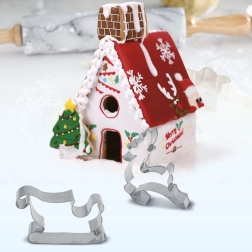 Cortadores para casa de jengibre en 3D, 9 piezas