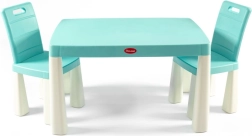 Mesa infantil de plástico con sillas azul-blanco DOLONI