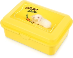 Caja de almuerzo amarilla con conejito 750 ml
