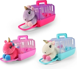 Transportín portátil con unicornio de peluche
