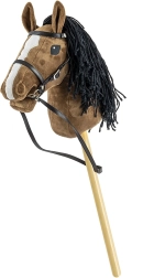 Caballo de juguete Milly Mally con palo, marrón oscuro