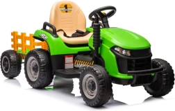 Tractor eléctrico infantil con remolque – verde