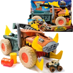 Monster Jam Mini Jams Megalodon Mad Hog Chomper set con coche grande y pequeño 1:87