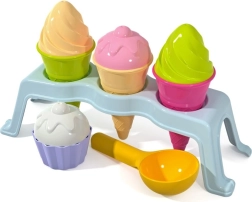 ANDRONI set de moldes para arena – helado en soporte, 10 piezas