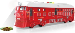 Tren de fricción con proyección y efectos, rojo 33 cm