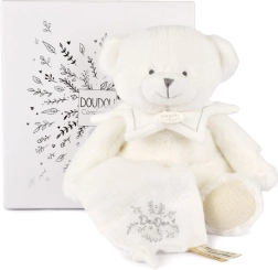 Set de regalo Doudou: osito de peluche con mantita beige