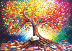 Puzzle árbol de libros 1000 piezas