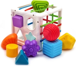 Woopie baby cubo sensorial elástico – clasificador de formas, 11 piezas