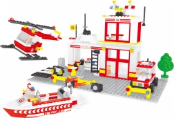 Juego de construcción compatible Bloxo estación de bomberos 368 piezas