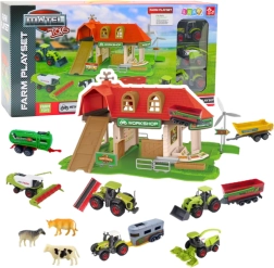 Granja con granero, tractores y animales – 42 piezas
