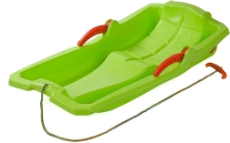 Trineo de plástico con frenos Baby Mix Karol verde