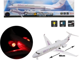 Avión de plástico de 43 cm con luces y sonido