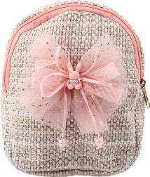 Mochila infantil con lazo y conejito rosa