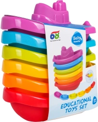 Set de barquitos de colores para el baño - 6 unidades