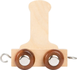 Vagón de madera con la letra I para tren de madera small foot