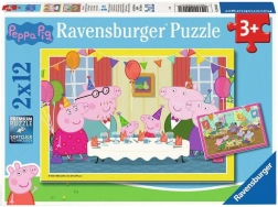 Puzzle Ravensburger Peppa Pig en la fiesta 2x12 piezas
