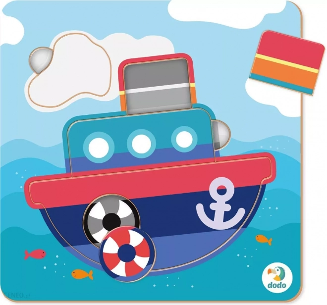 Puzzle infantil barco de vapor DODO