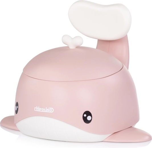 Orinal infantil Chipolino con respaldo Whale rosa