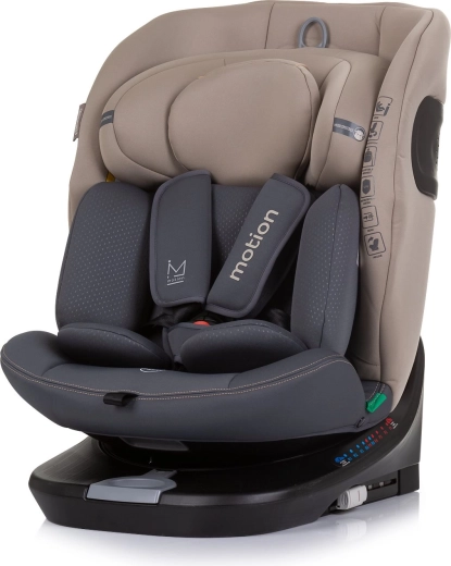 Silla de coche i-Size 40–150 cm con Isofix y giro 360°, Macadamia