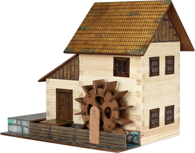 Walachia Kit de construcción de madera para pegar Molino de agua