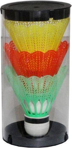 Volantes de bádminton de plástico de colores – set de 3 uds.