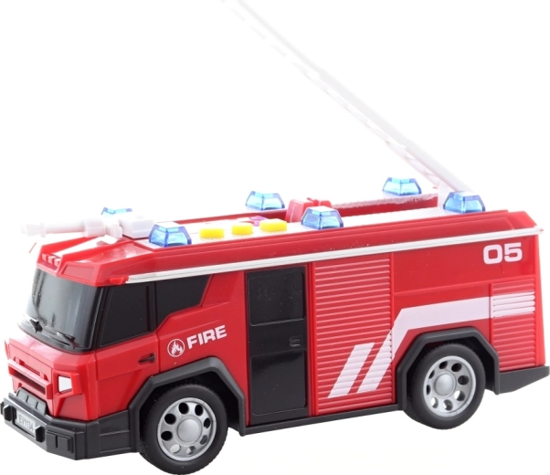 Camión de bomberos con escalera