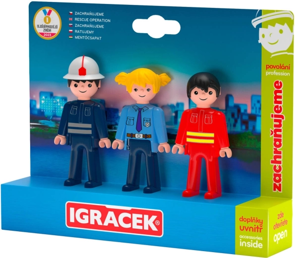 Efko Igráček Trio rescatamos – set de figuras articuladas con accesorios