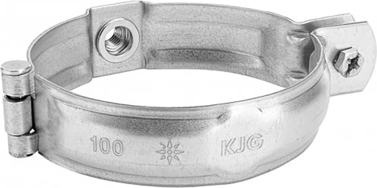 Abrazadera para bajante sin espiga 80 mm, galvanizada