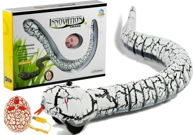 Serpiente blanca interactiva por control remoto con mando infrarrojo