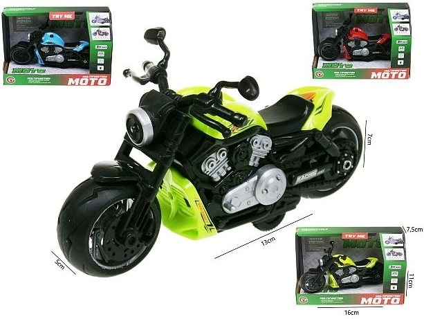 Motocicleta con luces y sonidos de 13 cm