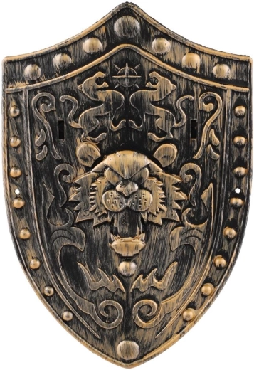 Escudo decorado con motivo de león