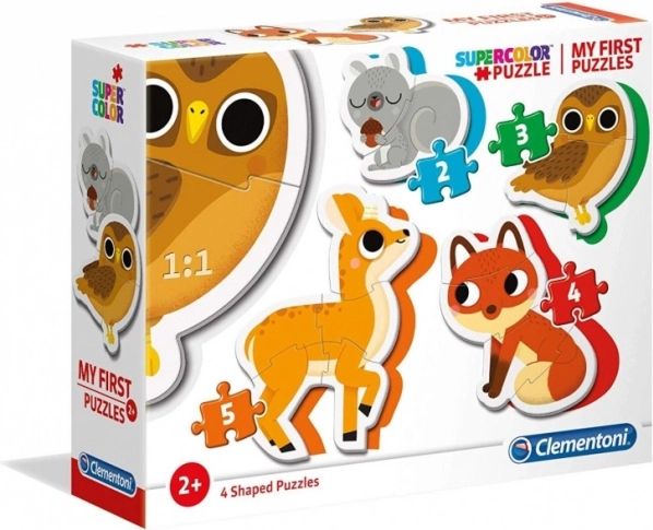 Clementoni mis primeros puzles animales del bosque 4 en 1