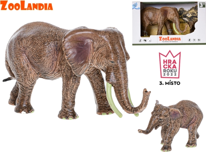Zoolandia elefanta con cría – figuras de plástico para zoo
