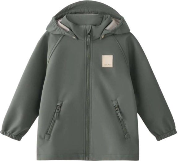 Chaqueta softshell Leokid lake agave green, talla 86