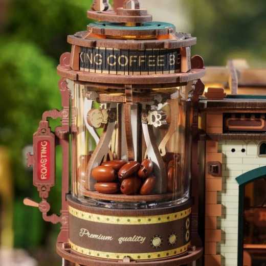 Mecanismos móviles y “línea de café” automatizada