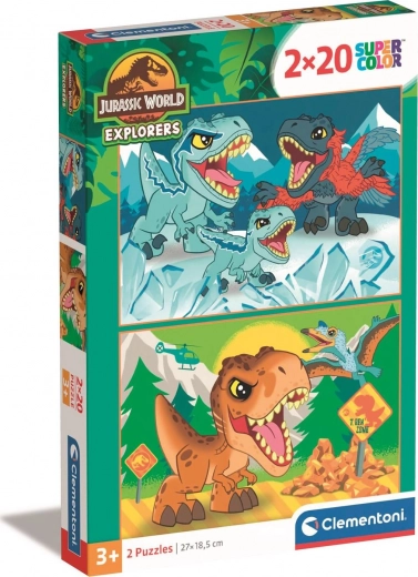 Puzle 2x20 piezas Jurassic World