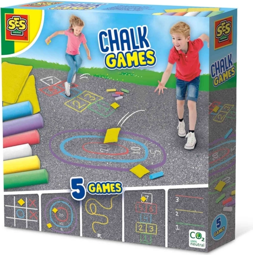 Juego de exterior con tizas para acera 5 en 1 SES Creative