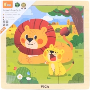 Puzzle de madera de leones (9 piezas)