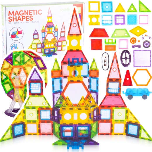 Puzzle magnético de construcción de 130 piezas