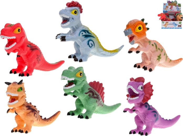 Dinosaurio de colores con silbido 22,5 cm