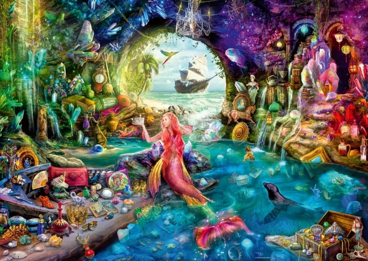 Puzzle Ravensburger Tesoro misterioso de la sirena 1000 piezas
