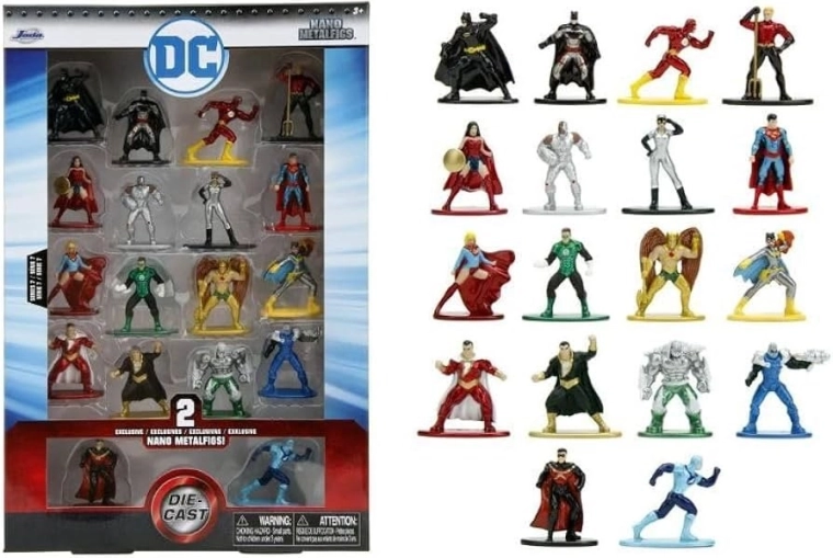 Figuras coleccionables de metal DC – set de 18 uds., serie 7 (escala 1:65)