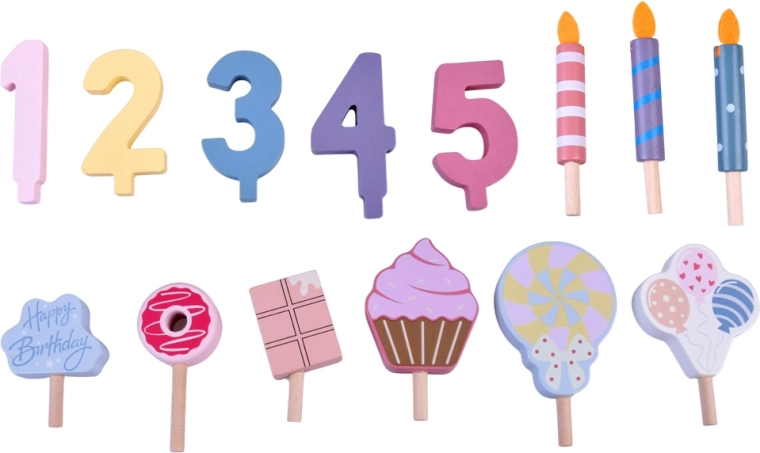 Decoraciones intercambiables y números 1–5